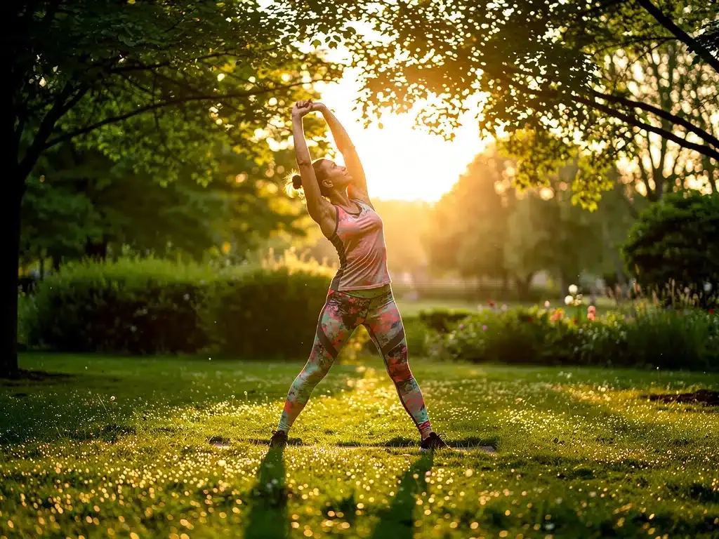 Sunrise stretch for natural energy boost