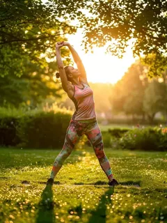 Sunrise stretch for natural energy boost