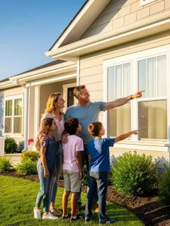 Family inspecting well-maintained home, 2026 home care