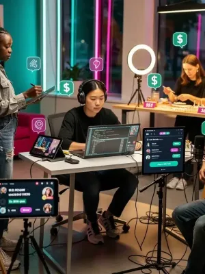 Diverse creators monetizing hobbies online