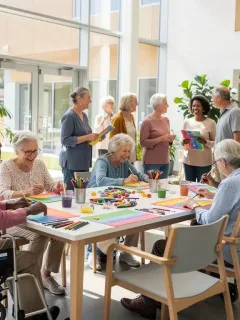 Seniors engaging in community activities, representing social innovation