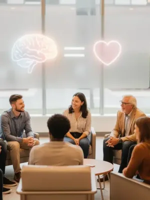 Diverse community benefiting from mental health parity laws