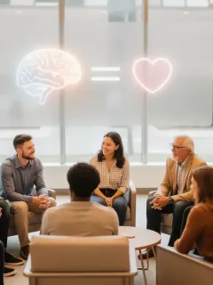 Diverse community benefiting from mental health parity laws