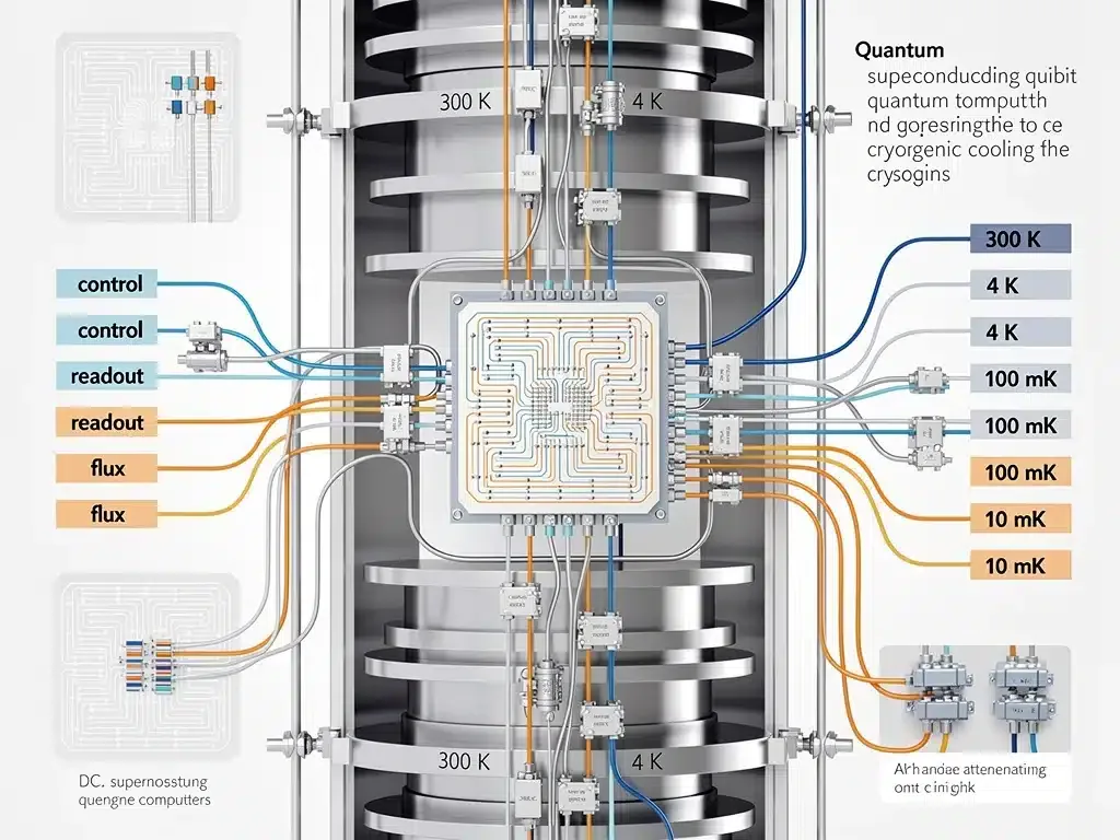 Superconducting qubit quantum computer architecture diagram