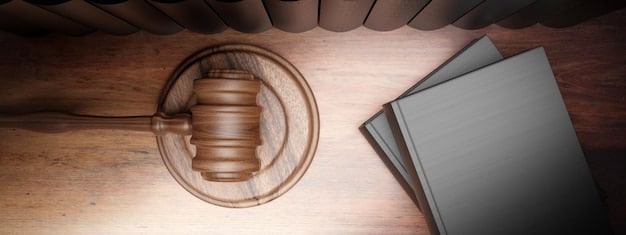 A close-up of a gavel resting on a stack of legal documents, symbolizing the legal system and the fight against discrimination.