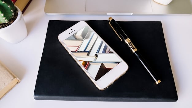 A pen writing in a notebook, surrounded by a magnifying glass, legal documents, and a smartphone with a voice recording app open.
