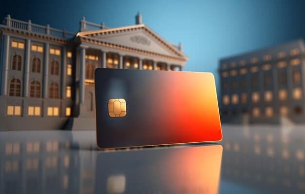 A close-up shot of a credit card being used, with the words 