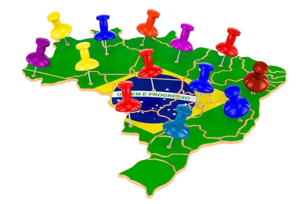 A map highlighting the states with the largest Peruvian-American populations, showing major cities with vibrant Peruvian cultural centers and communities.