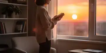 Digital Declutter: Reclaim 10 Hours Weekly by 2026 Person enjoying a peaceful sunset, free from digital devices, symbolizing a successful digital declutter.