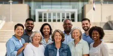 Diverse community members engaging in civic participation for the 2026 Census