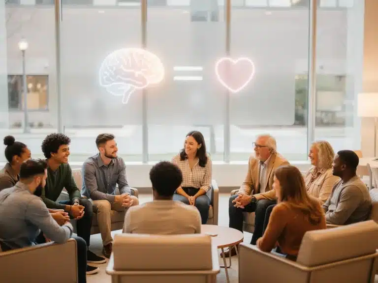 Diverse community benefiting from mental health parity laws