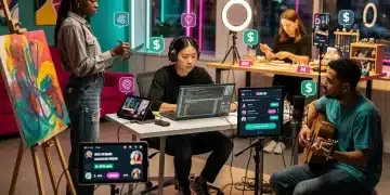 Diverse creators monetizing hobbies online