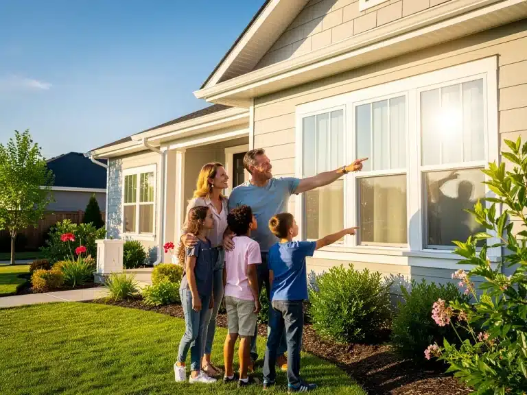 Family inspecting well-maintained home, 2026 home care