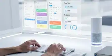 The 2026 Art of Time Management: Regain 2 Hours Daily Futuristic desk setup with holographic schedule and productivity tools, symbolizing advanced time management techniques for 2026.