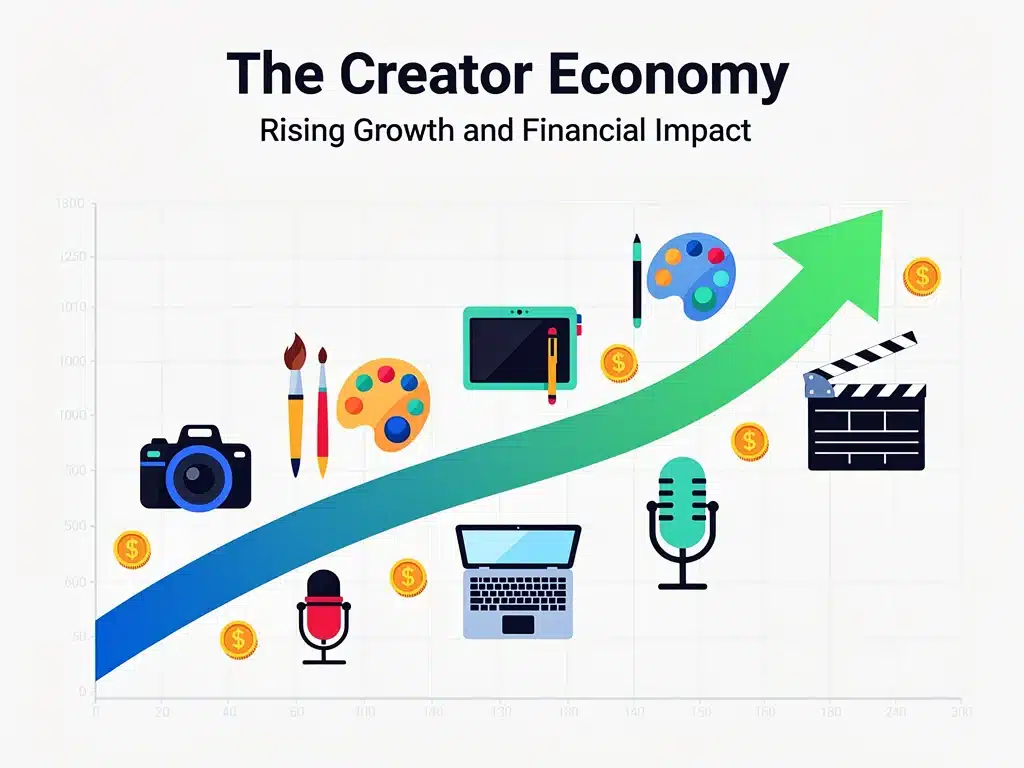 Infographic showing creator economy growth