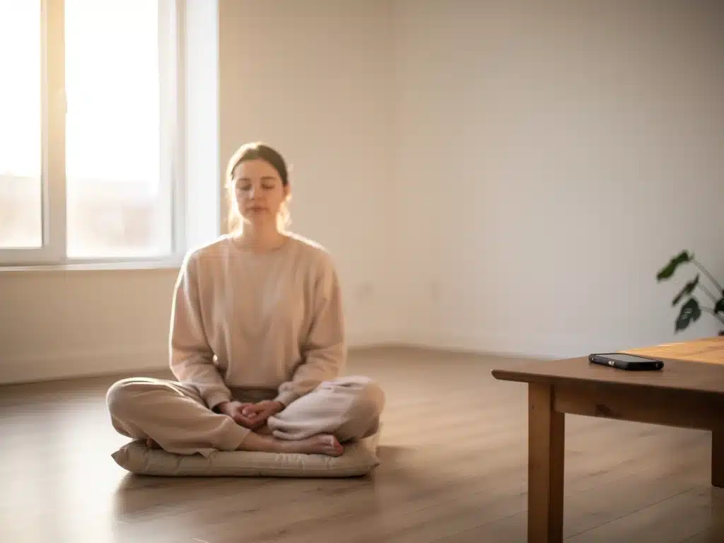 Person meditating, demonstrating digital detox and mindfulness benefits