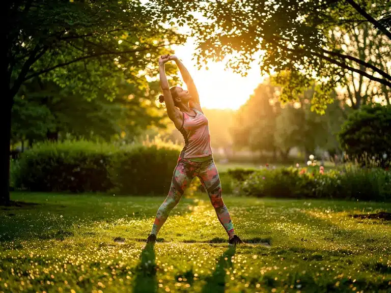Sunrise stretch for natural energy boost