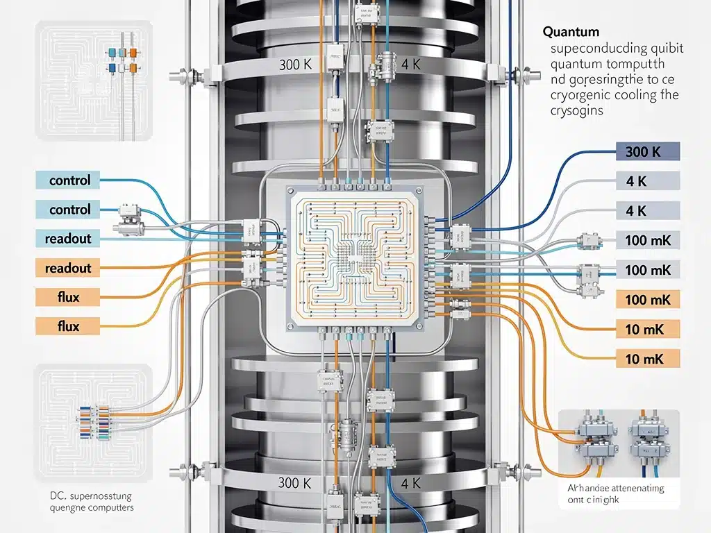 Superconducting qubit quantum computer architecture diagram