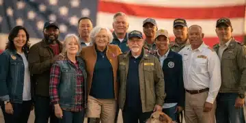 Diverse veterans standing united, symbolizing new benefits and hope for 2026.